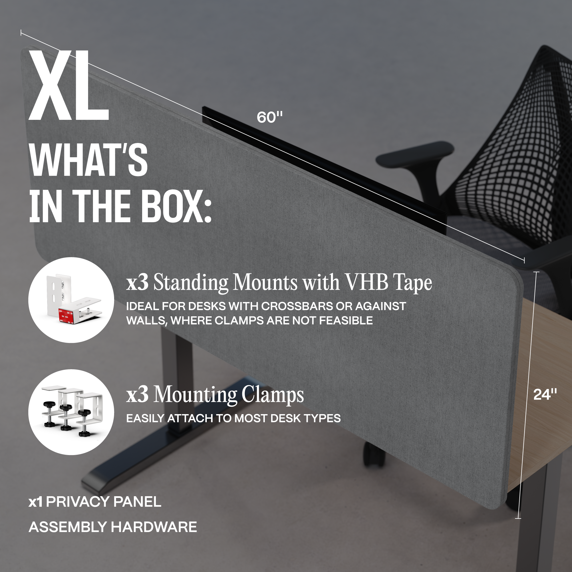 Universal Desk Privacy Panel